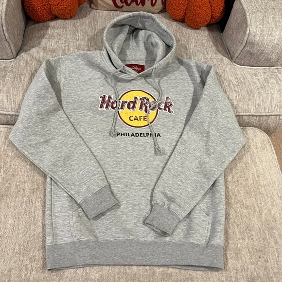 Hard Rock Cafe - Philadelphia Heather grey hoodie - Picture 4 of 9